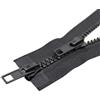 YaHoGa 2 pezzi 150 cm #5 cerniera plastica divisibile a 2 vie, chiusura lampo nera da 5 mm, per cappotto giacche (2 vie)