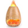 GuKKK Diffusore di Oli Essenziali con Effetto Fiamma, GuKKK 200ml Diffusore di Oli Essenziali con Pietra di Sale, Aromaterapia Aromi Diffusore, Umidificatore Silenzioso con 3 Timer, per Ambiente, Casa, Spa