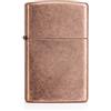Generico Accendino a Benzina Ricaricabile Rame Vintage in Metallo Flip Top