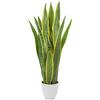 Oairse Sansevieria Pianta Artificiale Grande Pianta di Serpente Artificiale 73 cm Soggiorno Pianta Pianta D'appartamento per Arredamento di Interni Esterni Pianta Artificiale per Giardino