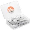BTF-LIGHTING FCOB COB 50 pcs 10mm Connettori Trasparenti per FCOB Larghezza 10mm 2 Pin V+ V- Monocromatica Striscia LED Connessione ad Angolo Solo Compatibile con Cavo 20AWG (Cavi Non Inclusi)