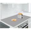 AECHY Tappetino in Silicone 90x60x0,2 cm, Impermeabile, Antiaderente, Resistente al Calore, Protezione per Cucina, Tavolo, Piano di Lavoro, Facile da Pulire, Grigio Scuro