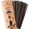 Calmveda Incenso Salvia Bianca da Bruciare - Incenso per Purificare La Casa (24+ bastoncini) | Bastoncini di Incensi Salvia Bianca Della California Spessi con Foglie Vere | Kit Rituale Sciamanico