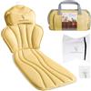 Claessonliving Cuscino Vasca da Bagno per Tutto il Corpo (152x56cm) - Cuscino Bagno con ventose e Poggiatesta (11cm); Supporta Collo, Schiena e Gambe - Incl. borse Lavaggio/Viaggio e Gancio Asciugatura - Sabbia