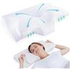 GD Great Dreams GreatDreams® Cuscino Ortopedico per Cervicale e Collo - Cuscino Ergonomico Anti-Russamento con Schiuma Memory - Butterfly Pillow per Dormire di Lato - Allevia il Dolore al Collo e Alla Schiena.