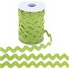 GORGECRAFT 25 Yards 10mm Rick Rack Trim RIC Rac Wavy Ribbon Wave Bending Frangia Trim Giallo Verde Poliestere Zig Zag Treccia Trimming Pizzo Treccia Bordatura Trim per Fai da Te Cucito Artigianato