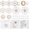 NBEADS 8 pezzo 4 stili di Copri Bottoni per Donna, Copri Bottoni A Forma di Fiore con 20 bottone In Plastica Clip Decorative per Cucito Decorazioni Artigianali Fai Da Te, Oro