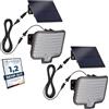 Oktaplex lighting Oktaplex - Confezione da 2 faretti LED solari Ede con sensore di movimento, IP44, luce bianca calda, 3000 K, per esterni, colore: antracite