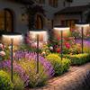 VOGHERB Lampade Solari da Giardino 4 Pezzi Luci Solari Esterno Bianco Caldo 1000mAh LED Lampada Solare Super Luminoso 34 lumen Impermeabile IP65, 50/82CM Altezza Regolabile, per Esterno Cortile Terra Prato