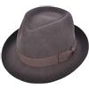 WHAPELQ MAZ UKUnique Elegante cappello trilby 100% lana impermeabile e schiacciabile realizzato a mano con fascia in grosgrain di alta qualità elegante cappello Trilby Fedora alla moda perfetto Marrone 7 1 2