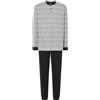 El Búho Nocturno Pigiama Uomo Cotone Lungo Leggero - 100% o Mistura - Intero Manica Lunga Maglia Righe Tasche - Set Due Pezzi Notte Casa Autunno Mezza Stagione, 92% Cotone, 8% Vis., Grigio 5587, XL
