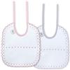 Interbaby Confezione da 2 bavaglini piquet in rosa e grigio