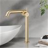 EMKE Rubinetto da bagno in oro champagne, 332 x 220 x 76 mm, ottone, cartuccia in ceramica, rubinetto per bagno, rubinetto con aeratore, rubinetto per lavabo, facile installazione