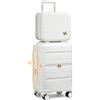 Sea choice Valigia da viaggio Espandibili Bagaglio a mano Cabina Trolley set di valigie trolley con 4 Doppie Ruote a 360° et Chiusura TSA, 55cm