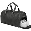 STILORD Ventura Borsa da Viaggio in Pelle Uomo Grande 40L Weekender con Scomparto Scarpe Bagaglio Duffle Bag Vintage per Viaggi Palestra e Handbag Colore:nero