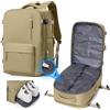 suradar Zaino Ryanair Sottovuoto da Viaggio con Pompa Integrata Wizzair Eurowings Vueling, Zaino con Sottovuoto Incorporato 40x30x20 Aereo Bagaglio a Mano 40x30x20 Vacuum Travel Backpack Kaki