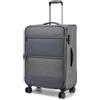 British Traveller Valigia Media Espandibile 68,5cm Trolley Medio Rigido Valigie Cabina con 4 Ruote Girevoli e TSA Lucchetto(24pollici, Grigio)