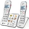Geemarc Telefono senza Fili per Anziani Amplidect 595-2 Photo Segreteria Telefonica, Bianco