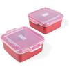 Souper Cubes Gres porcellanato: teglie da forno da 12,7 x 12,7 cm con coperture in silicone, mini piatti da forno in ceramica di alta qualità, perfetti per riscaldare singole porzioni in forno o
