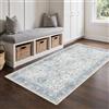 GENIMO - Tappeto Vintage 120x170cm - Antiscivolo, Lavabile in Lavatrice - Adatto per Camere da Letto, Scrivanie e Angoli Relax - Blu