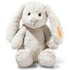 Steiff Peluche Coniglio Hoppie con luce notturna, dolce animale di stoffa, occhi in plastica, bambini e bambine, Friends, 28 cm, grigio chiaro, 081026
