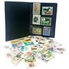 IMPACTO COLECCIONABLES - Collezione di 100 francobolli a tema cani e gatti con album incluso (14x18x1cm) | Eleva la tua collezione filatelica con autentici francobolli in un album compatto ed elegante