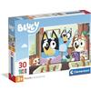 Clementoni - Puzzle per Bambini 30 Pezzi Supercolor, per Bambini 3+ Anni, Illustrazione con Personaggi del Cartone Bluey, Idea Regalo, Made in Italy, 33.5x23.5 cm, 20594