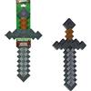 Mattel Minecraft - Spada di Pietra per il gioco di ruolo, strumento giocattolo da combattimento con il design pixelato del videogioco, giocattolo per bambini, 6+ anni, JCV19