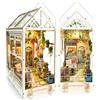 BELEEV Kit Book Nook DIY con Luce LED y Coperchio Antipolvere, 3D Puzzle Casa in Miniatura Bambini, Adolescenti, Adulti, Decorazione Libreria, Regalo Ragazze e Amanti dei Puzzle, Casetta di Giardino