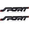 Haohai 2Pcs Decorazione Autoadesivo per Decalcomanie Auto in Metallo Stile Sport 3D, Adatto per la Maggior Parte dei Modelli di Auto (nero)