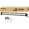 YOJZMA 13 Pollici 60W LED Barra luminosa, 6000LM Slim Flood Luce di lavoro | Singola Riga, 12V/24V, IP67 Impermeabile, Bianco 6000K, per veicoli offroad, 4x4, camion, pickup, auto, SUV, ATV, UTV