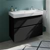 Geberit Renova Plan lavabo doppio, evineo ineo5 evo mobile La: 100 cm, 2 scomparti estraibili, con maniglia incassata,, 501883008+BE0991BM, Renova Plan [Mobili da Bagno > Mobili con Doppio Lavabo]