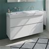 Geberit Renova Plan lavabo doppio, evineo ineo5 evo mobile La: 130 cm, 4 scomparti estraibili, con maniglia incassata,, 501712008+BE0992WM, Renova Plan [Mobili da Bagno > Mobili con Doppio Lavabo]