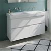 Geberit Renova Plan lavabo doppio, evineo ineo5 evo mobile La: 130 cm, 4 scomparti estraibili, con maniglia incassata,, 501713001+BE0992WH, Renova Plan [Mobili da Bagno > Mobili con Doppio Lavabo]