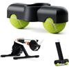 ZONJIE Rocker Plate Feet - Adattatore per piede a dondolo portatile per cyclette con 2 palline da tennis - Compatibile con la gamba anteriore per Zwift Ride - Accessorio essenziale per l'allenamento indoor