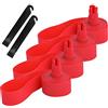 QitinDasen 4Pcs Premium PVC Antiforatura Nastro, 27.5 Bike Rim Strip Rim Tape Liner, Bicicletta Protettore dei Pneumatici Antiforatura Fodera Tubo Interno Cinghia, con 2Pcs Pneumatici Leva (Rossa)