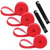 QitinDasen 4Pcs Premium PVC Antiforatura Nastro, 24 Bike Rim Strip Rim Tape Liner, Bicicletta Protettore dei Pneumatici Antiforatura Fodera Tubo Interno Cinghia, con 2Pcs Pneumatici Leva (Rossa)