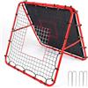 KUKKUME Rebounder per calcio a due lati e regolabile, rete di rimbalzo per calcio 100 x 100 x 87 cm, obiettivo di rimbalzo portatile, dispositivo di allenamento per calcio