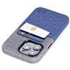 Dockem Custodia a Portafoglio per iPhone 13 Pro, con Piastra Metallica Incorporata per Montaggio Magnetico e 2 Tasche Porta Carte di Credito: Pelle Sintetica (Luxe 6,7 Pollici, Blu e Grigio)