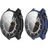 Yikamosi custodie Antigraffio Anti goccia TPU morbida per Guscio paraurti compatibili con OPPO Watch X2,Nero+Blu notte