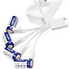 Rapthor USB Batterie ricaricabili 850mAh compatibili con Arlo Wireless Security Camera 3V batteria al litio con caricatore (4 pezzi) (4)