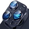 WSKEN Protezione per fotocamera compatibile con iPhone 15 Pro/iPhone 15 Pro Max, vetro protettivo per fotocamera, durezza 9H, antigraffio, senza bolle, vetro metallico temperato HD