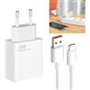 BOULESENM 33w Caricabatterie per, 33W USB C Caricabatterie Rapido con Cavo USB C da 1,5m per Note 13/12/11/11S/9/10/11 Pro/12 Pro/13 Pro Ricarica Rapida per