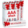 BEVIGOR 8 Batterie AAA al Litio, 1.5V 1200mAh Alta Capacità, Batterie AAA non Ricaricabili, per Torce, Giocattoli e Altri Dispositivi Domestici