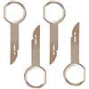 Rowwait 4 chiavi per rimozione autoradio, chiavi di estrazione per autoradio, perni in acciaio inox, adattatore radio, strumento di smontaggio per Volkswagen, Ford, Focus, Fiesta, Mondeo, Audi, Mercedes,