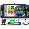 Rimoody 4G+64G Android Autoradio per Toyota Corolla E120 E130 2000-2007 BYD F3 2006-2013 Wireless Carplay Android Auto GPS Navi WiFi 7 Pollici Autoradio con Bluetooth FM/RDS/32EQ/USB/SWC Telecamera Posteriore