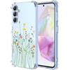YUXING Cover Trasparente per Samsung Galaxy A56 5G - Custodia Protettiva Sottile in TPU Morbido Antiurto con Carino Motivo Disegno Cool (Flower Bush)