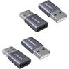 ANDAPA adattatore USB C a USB (4 pezzi), adattatore C a USB per iPhone 12 13 14 15 Mini Pro Max, Airpods, iPad Pro, Samsung Galaxy Note 10 20 21 S21 Plus, Google Pixel 5 4 4a 3A XL.