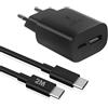 Ysevnotan Caricabatteria USB C 25W, adaptatore di alimentatore per caricabatteria rapida per iPhone 16/15/16 Pro/16 Pro Max/16 Plus, iPad, Samsung Galaxy S24/S23/S22, con cavo di caricamento da 2m