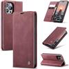 Ottcooed Cover per iPhone 14 Pro Max Custodia, Cover Pellicola a Libro Portafoglio in Pelle Porta Carte Protettiva Slot per Scheda Flip Case Wallet Case con iPhone 14 Pro Max, Rosso vino